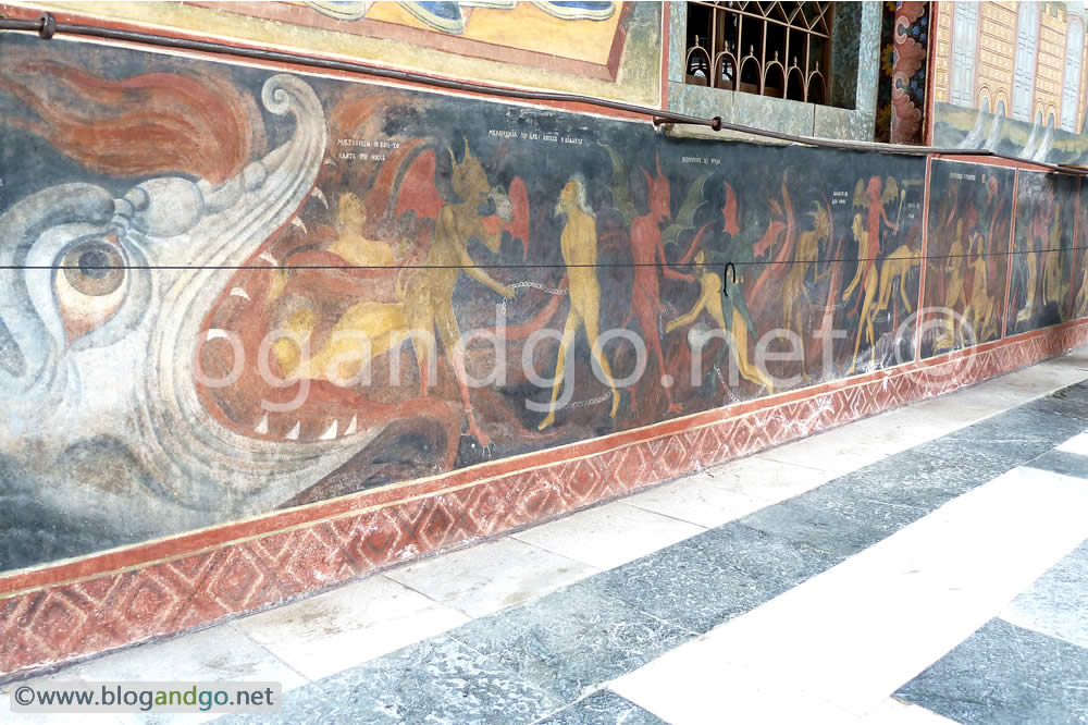The fires of hell in the Rila Monastery